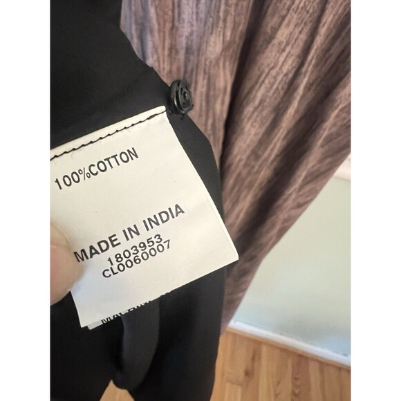 ESHAKTI 18w Brown Dress Front Button Midi 3/4 Sleeve  1X Cotton Back Zip - Picture 5 of 5